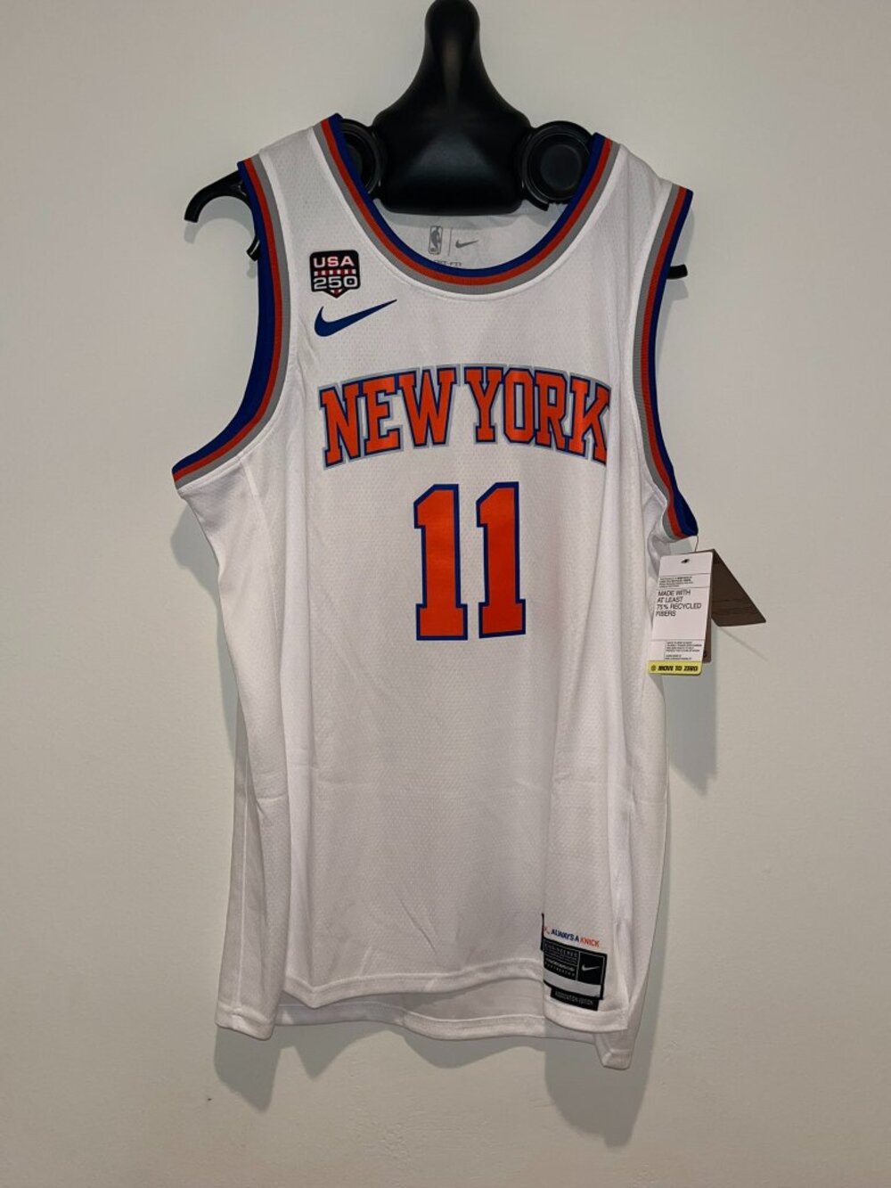 Jalen Brunson #11 New York Knicks Finals Jersey 2026 White Men's Sizes NWT